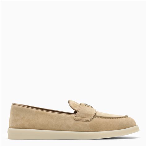 prada loafers beige|prada suede loafer.